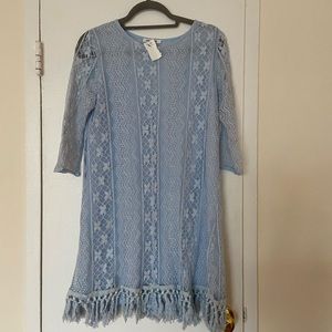 New with tag lace dress with fringe